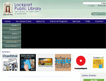 Tablet Screenshot of lockportlibrary.org